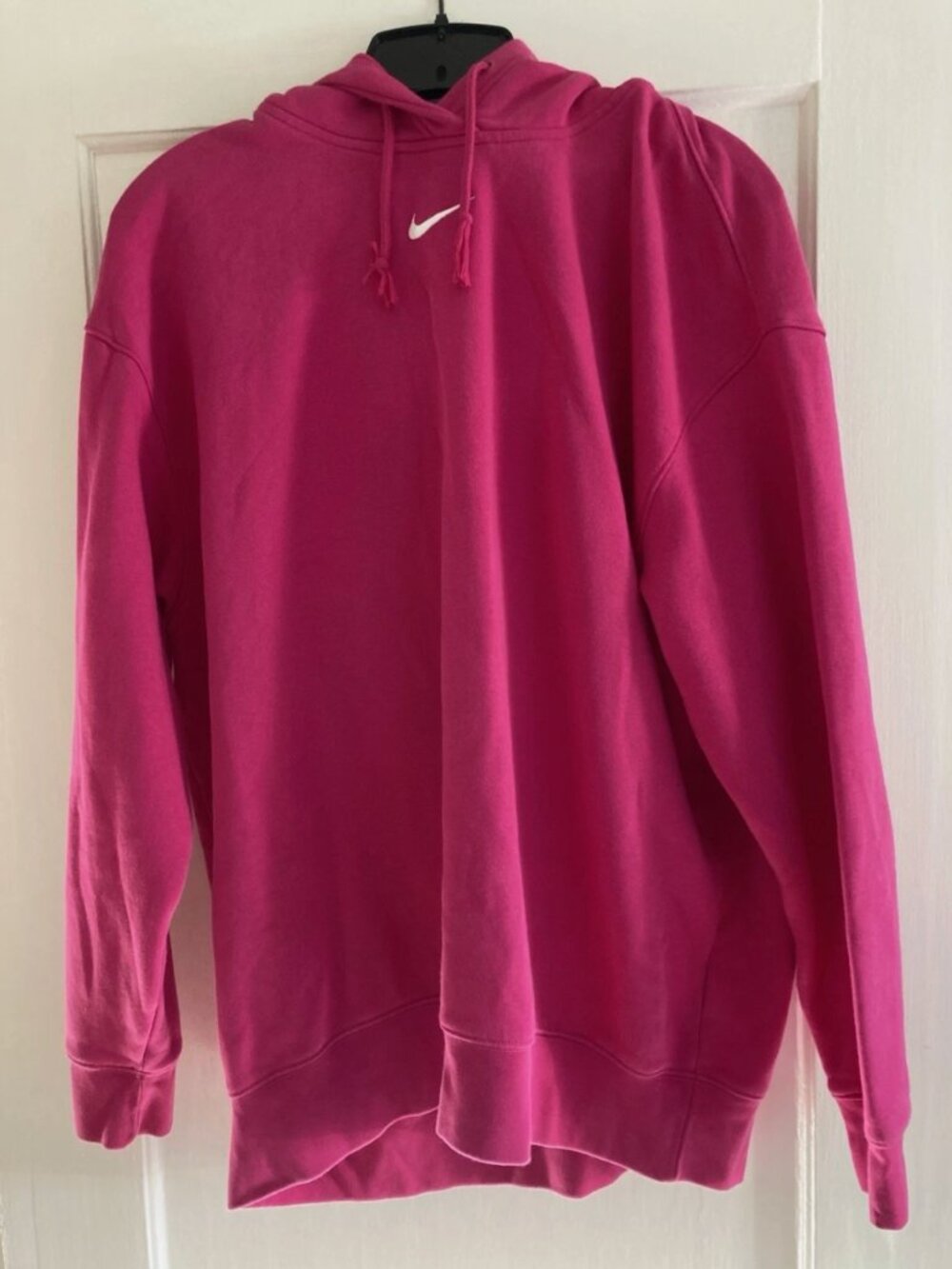 Nike Pink Hooded Sweatshirt Medium Nike Pullover Hoodie Womens Medium Oversized